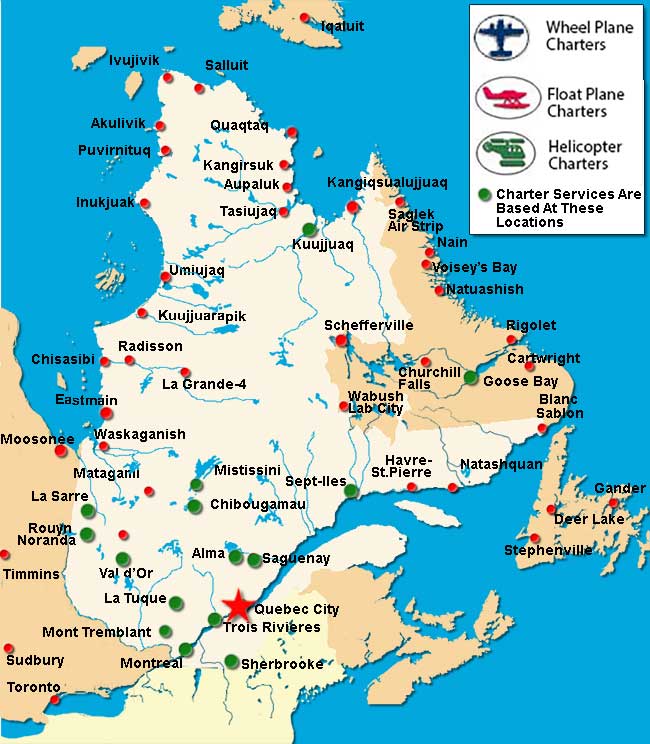 Quebec City Charter Flights